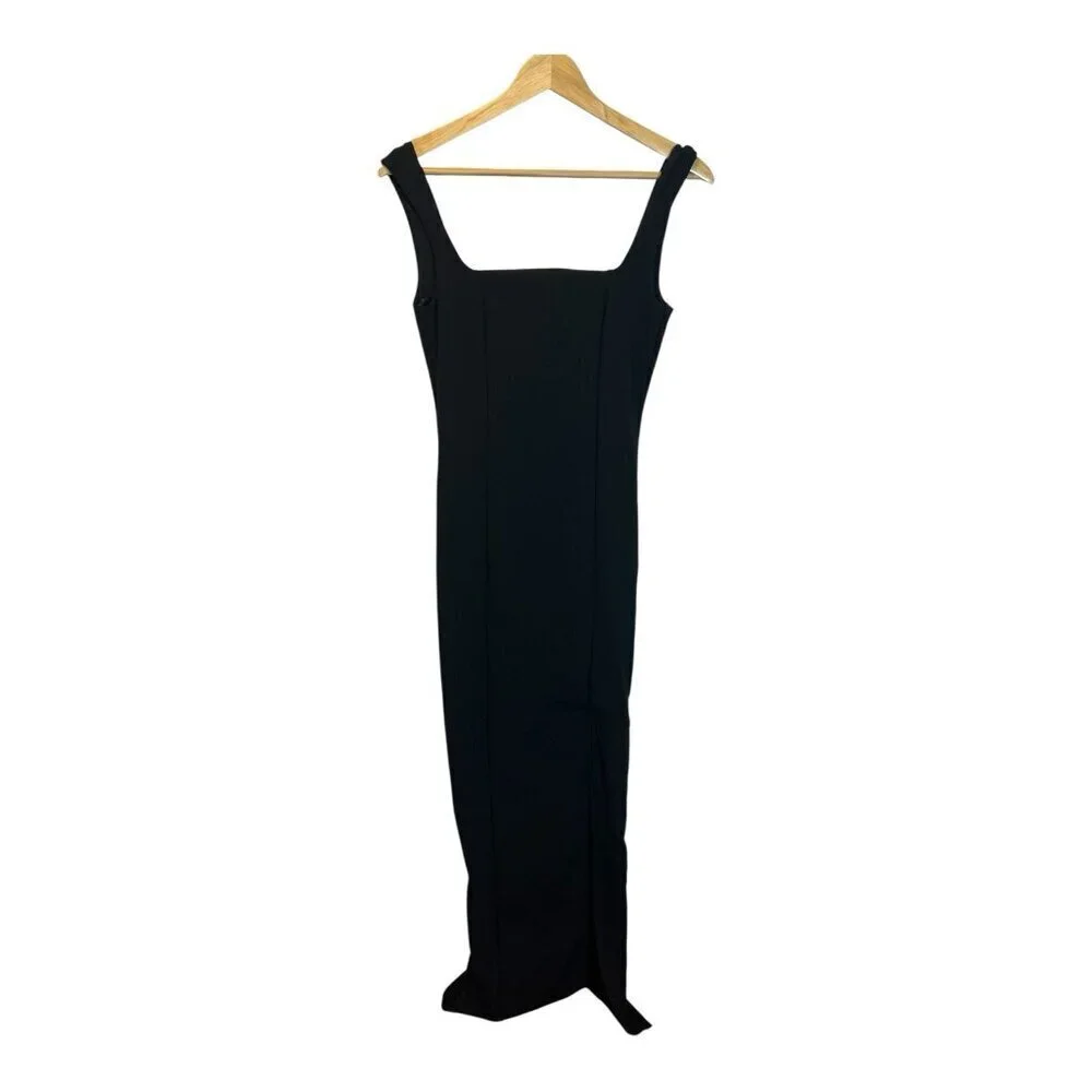 Lulus Inspiring Allure Black Square Neck Column Maxi Dress Small Formal NWOT - Picture 4 of 10